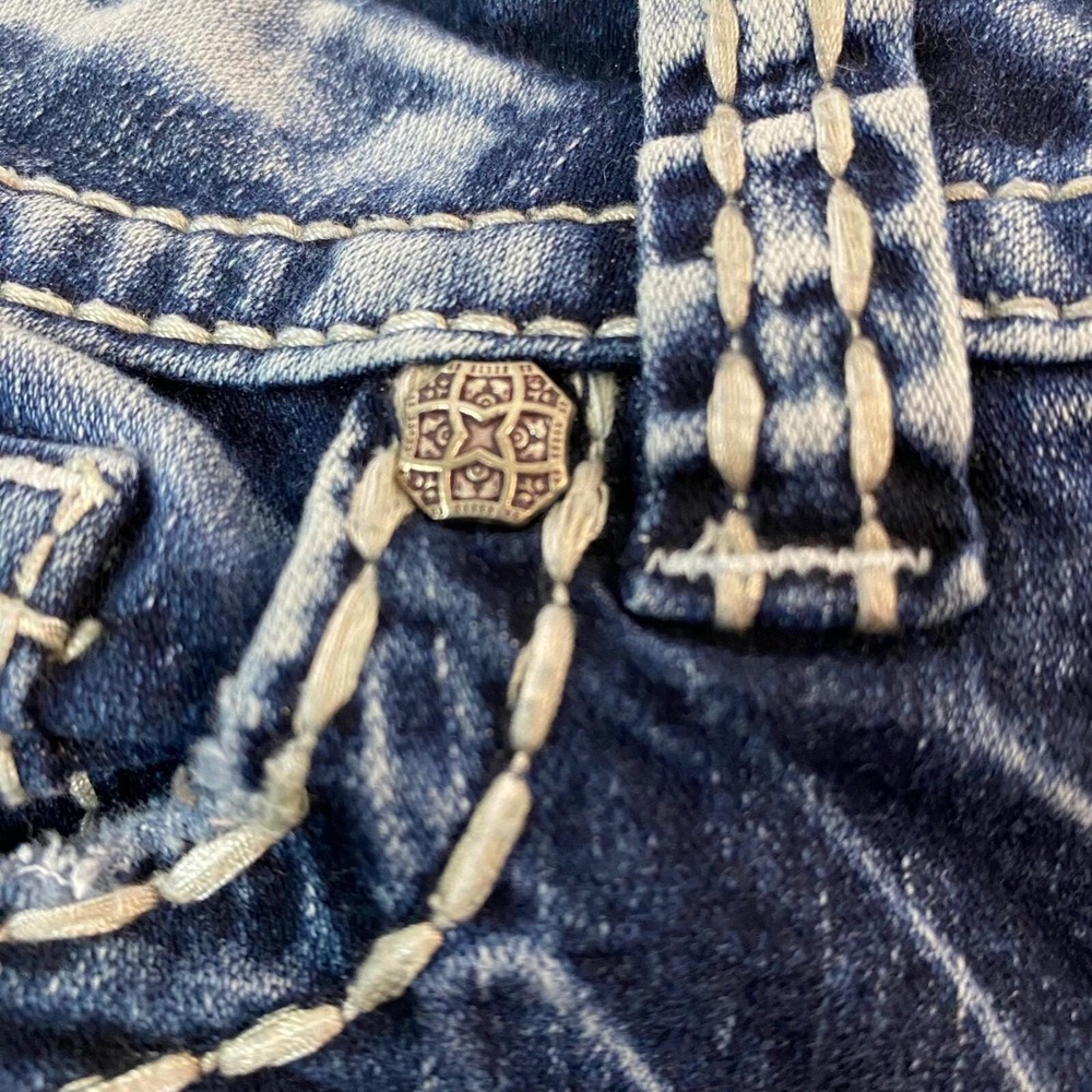 Silver Jeans Co Fluid Denim Suki Capri's Women's Embellished Pockets 30/22.5 EUC - Picture 10 of 14